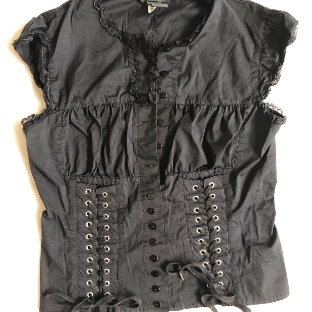 Button up corset style dress shirt